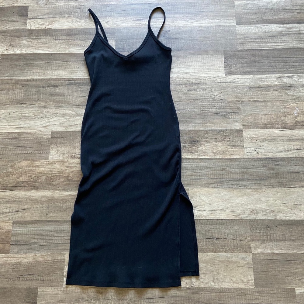 Women’s Small Black Spaghetti Strap Dress w/ Slits